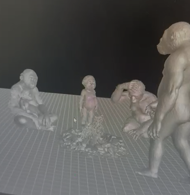 Recreación figuras australopithecus